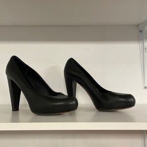Loeffler Randall Chunky Heel Black Pumps